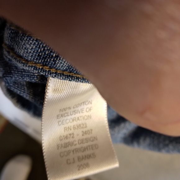 CJ Banks Women's Embroidered Denim Blouse- 1X - Picture 9 of 10